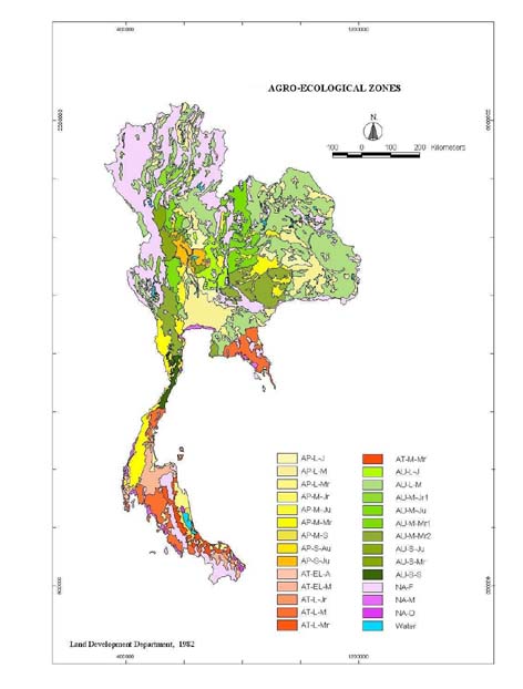 Agro-ecological zones of Thailand